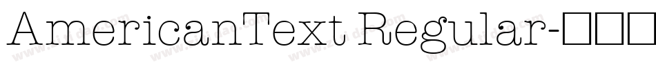 AmericanText Regular字体转换